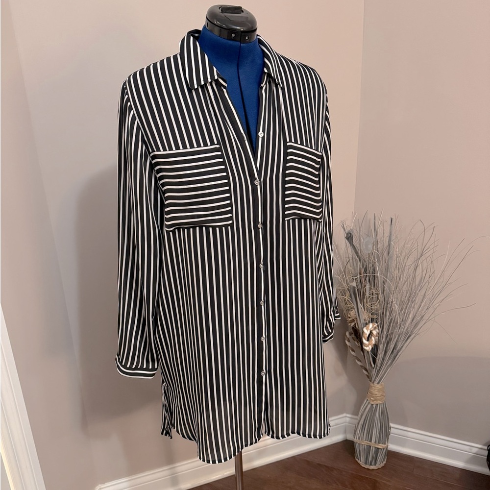 Long striped Chico’s shirt
